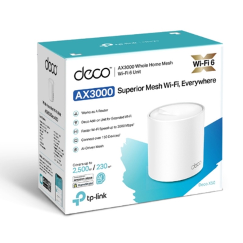 TPLink Deco X50 1 Pack AX3000 Whole Home Mesh WiFi 6