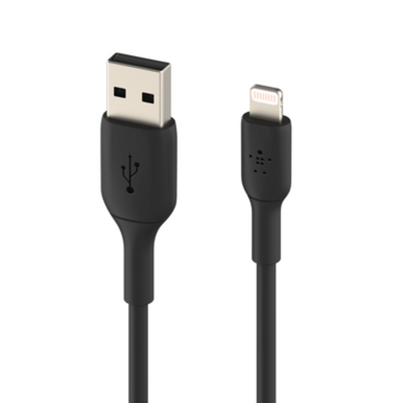 Belkin Boost Charge Lightning to USB-A PVC Cable, 2M ,Black | CAA001BT2MBK