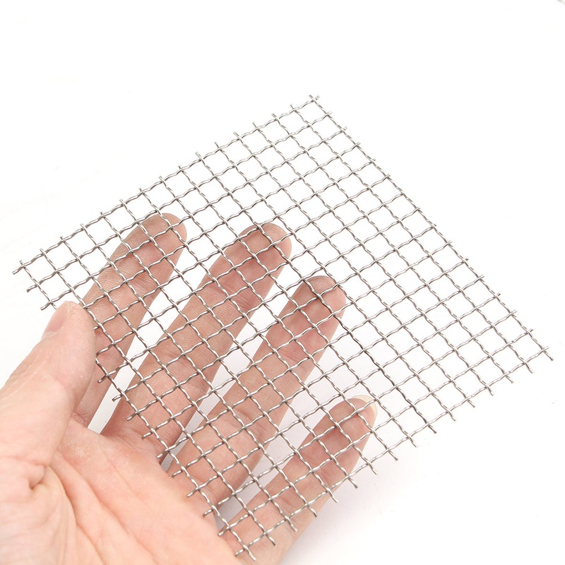 10x10cm Woven Wire 304 Stainless Steel Filtration Grill Sheet Filter 4 Mesh