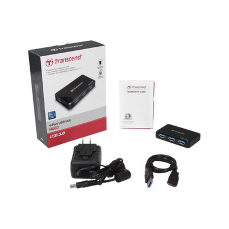 Transcend 4-port USB 3.0 Hub | TSHUB3K