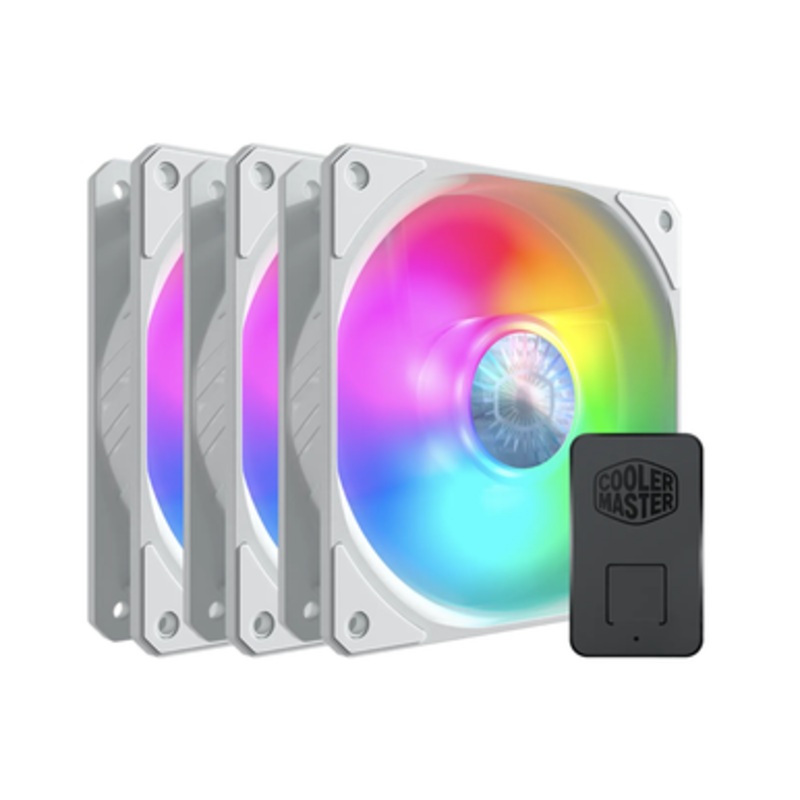 Cooler Master Sickleflow 120 V2  ARGB White Edition Fan (3-Pack) | MFX-B2DW-183PA-R1