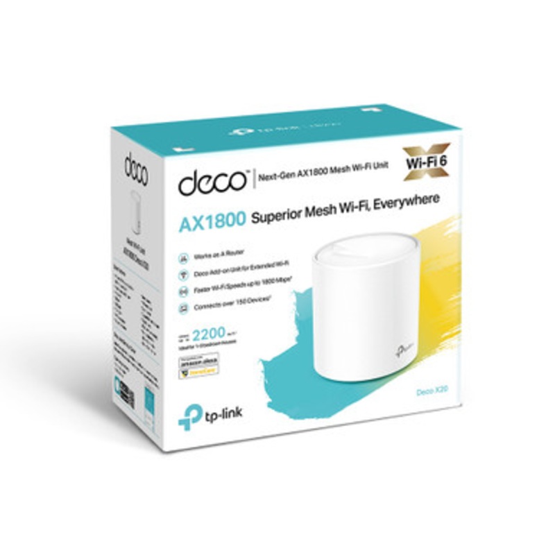 TP-Link AX1800 Whole Home Mesh Wi-Fi System | Deco X20(1-pack)