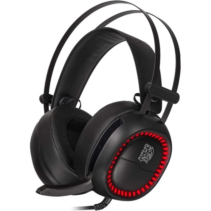 TT ESPORTS Shock Pro RGB 7.1 Virtual Surround Sound Professional USB Gaming Headset | HT-SHK-DIECBK-25