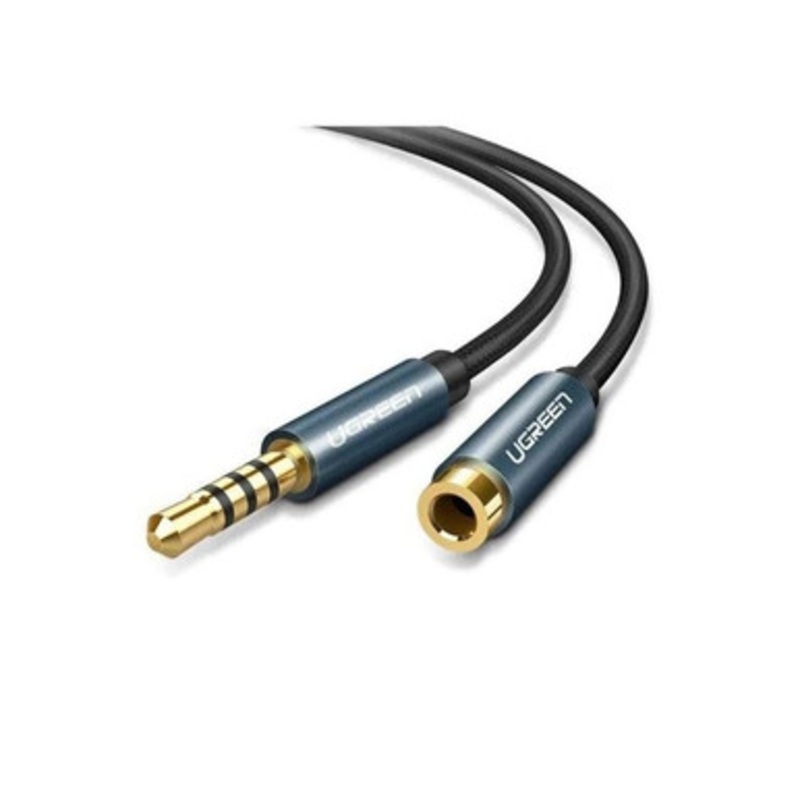 UGREEN 3.5mm Male to Female Extension Audio Cable – Nylon Braided,1.5M Black  | 40674