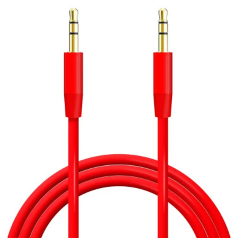 Audio Jack Cable M/M – 1 Meter ,Red
