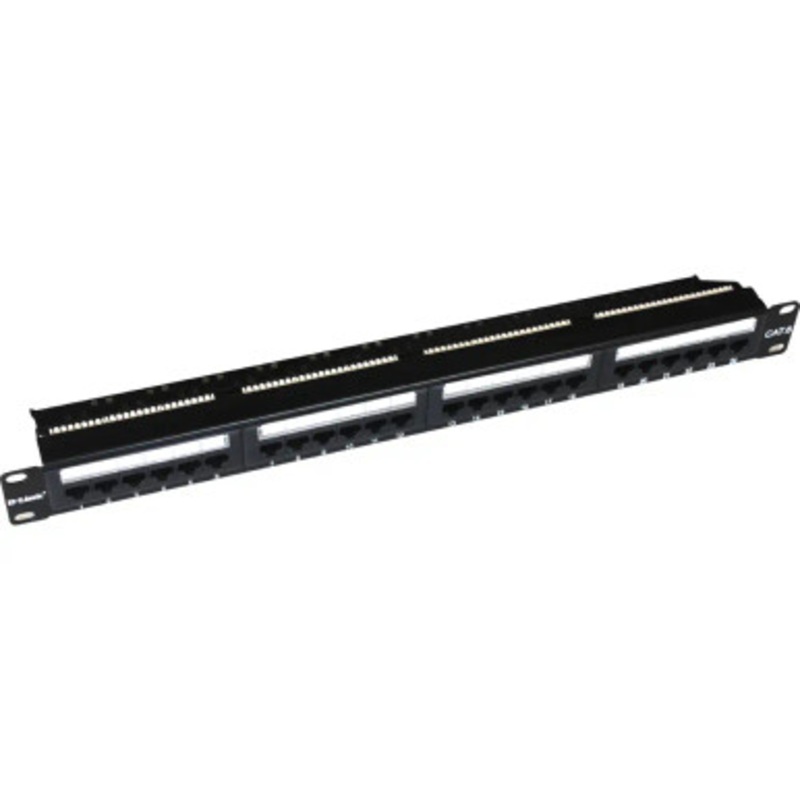D-link 24 Port Unloaded Patch Panel for UTP Cat5e/Cat6 Keystone Jacks -1U- Black Color| NPP-AL1BLK241