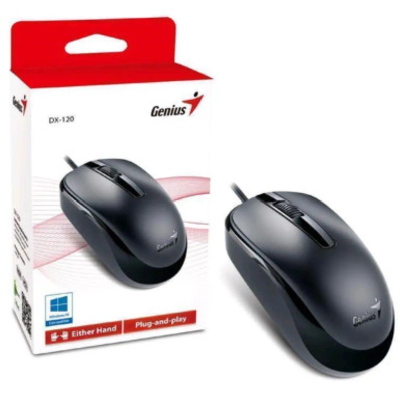 Genius DX120 Wired Optical Mouse, Black | DX120