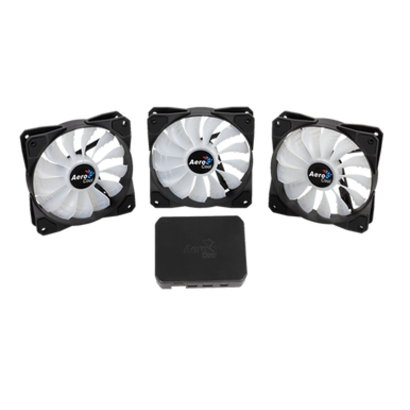 Aerocool P7-F12 Pro 12CM RGB FAN x 3, P7-H1 HUB x 1 | P7-F12 Pro