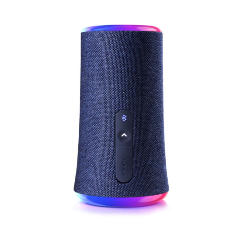 Anker Soundcore Flare 2 Wireless Portable Waterproof Bluetooth Speaker – Blue | A3165Z31