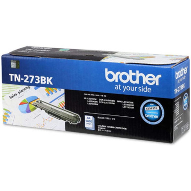 Brother Genuine Standard Yield Black Ink Printer Toner Cartridge | TN-273BK