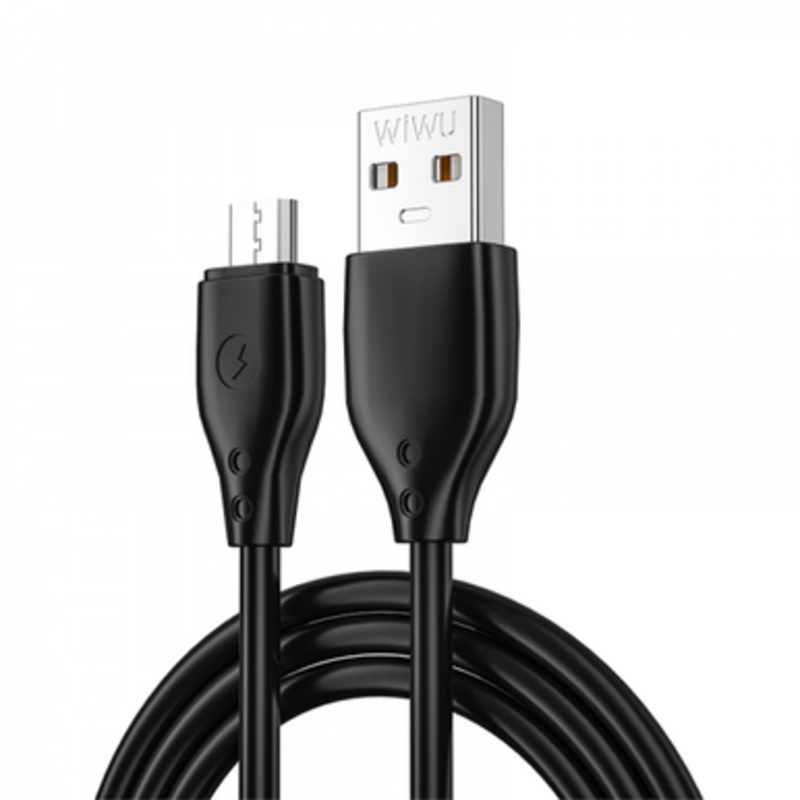WIWU Pioneer Series Cable Wi-C001 A-M USB A to Micro USB Black | WI-C001-BLK