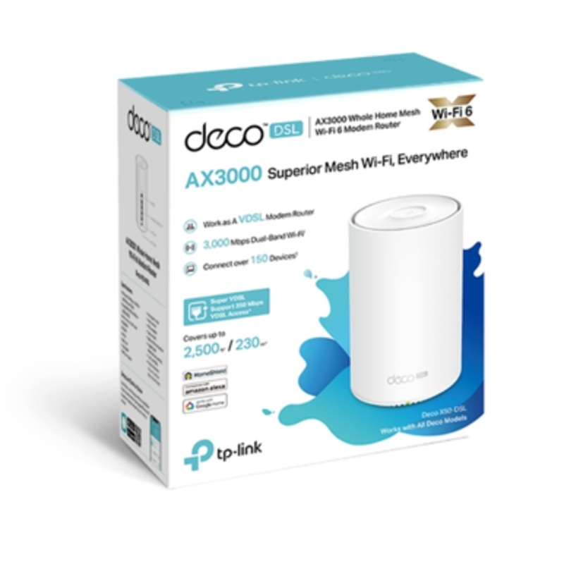 TP-Link AX3000 VDSL Whole Home Mesh WiFi 6 Router | Deco X50-DSL
