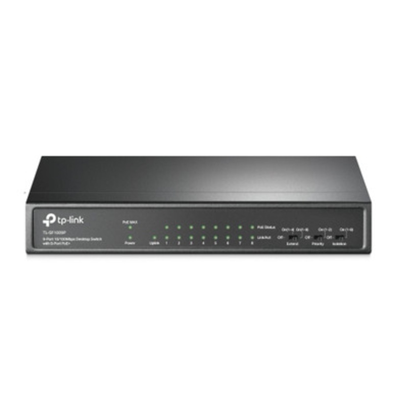 TPLINK 9-Port 10/100Mbps Desktop Switch with 8-Port PoE+ | TL-SF1009P