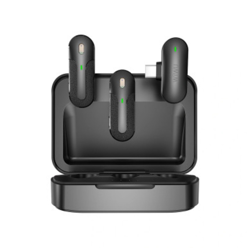 WIWU WM002 Lightning Mini Wireless Microphone-Black | WI-WM002-L-BLK