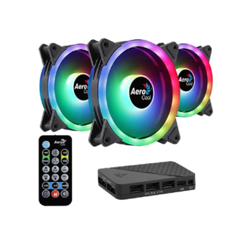 Aerocool Duo 12 Pro ARGB 3xFans 1xH66F Hub 1xRemote Control | DUO 12 PRO