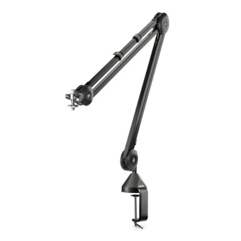 RODE PSA1 Professional Studio Boom Arm  360 Rotating Microphone Stand, Spring-Loaded Adjustable Arm, Desk Clamp & Insert Mount, Supports 700g to 1.1kg Mics, Broadcast & Podcasting-Ready
