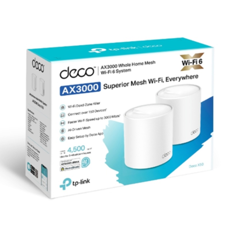 TP-Link AX3000 Whole Home Mesh WiFi 6 System, 2-Pack | Deco X50