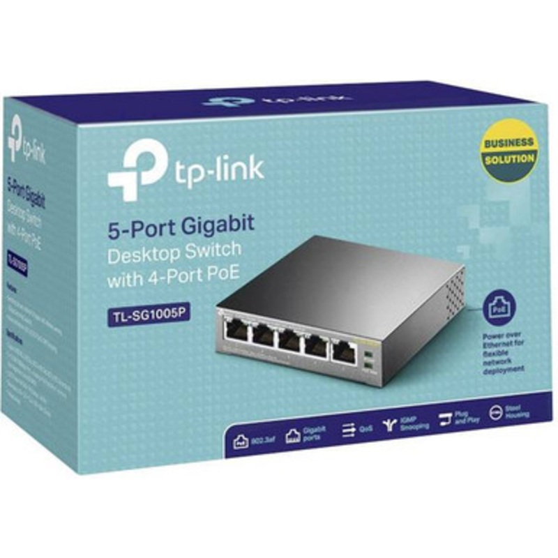 TPLINK 5-Port Gigabit With 4-Port POE Desktop Switch | SG1005P