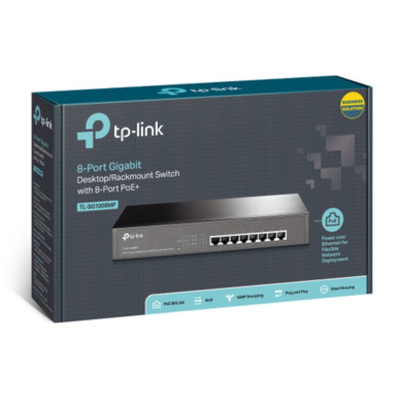 TPLINK 8-Port SG1008MP Gigabit Desktop/Rackmount Switch with 8-Port PoE+