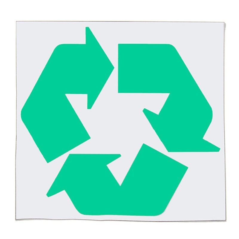 Vinyl Decal Sticker Recycling Waste Bin Printed Waterproof Logo Sign