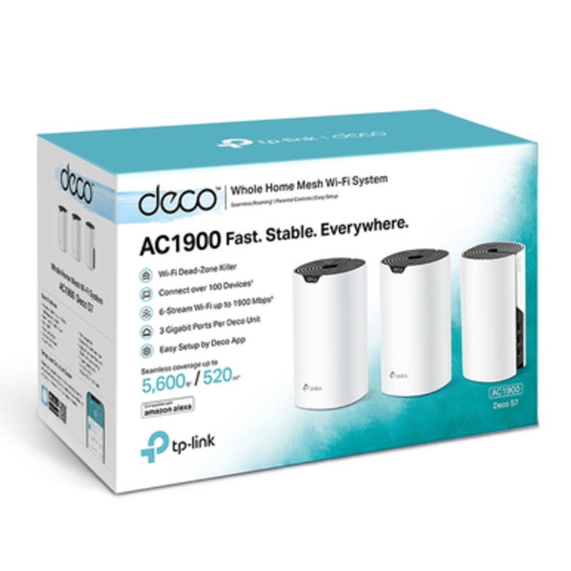 TP-Link AC1900 Whole Home Mesh Wi-Fi System, 3-Pack | Deco S7