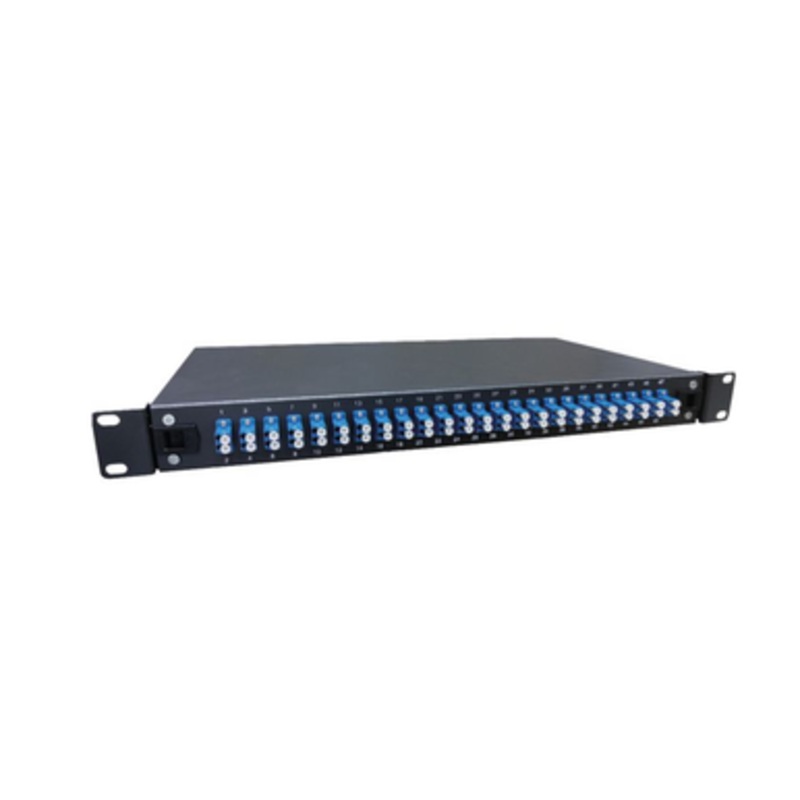 EussoNet 24 Port Fiber Patch Panel  Fully loaded with LC/Duplex Adapters and Pigtails | EU-F48LC