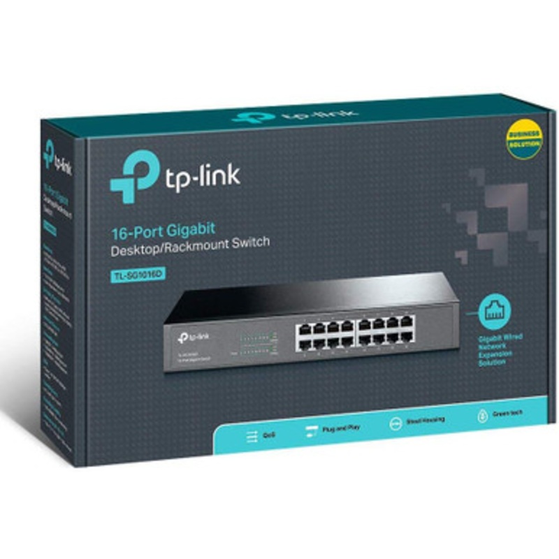 TP-Link 16 Port Gigabit Switch Metal | TL-SG1016D