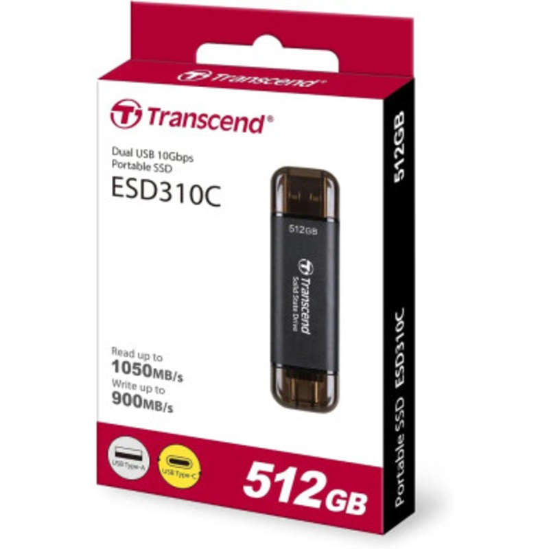 Transcend  SSD USB-C & A ,512GB, ESD310C |  TS512GESD310C