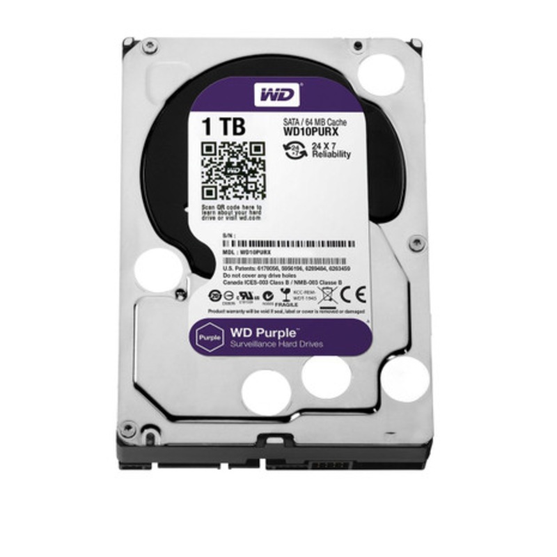 WD Purple 1TB 3.5 SATA Surveillance Internal HDD | WD10PURX