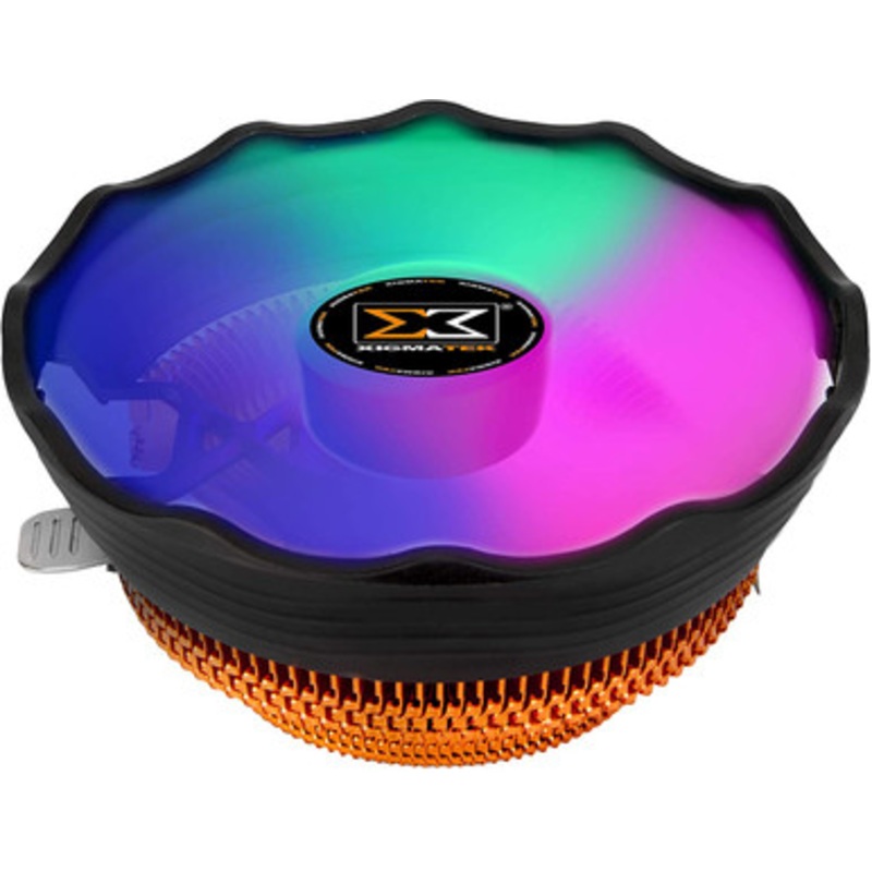 XIGMATEK Apache Plus (Copper Anodized Aluminium Fins, 12cm 1500RPM Multi Color LED Fan) | EN42296