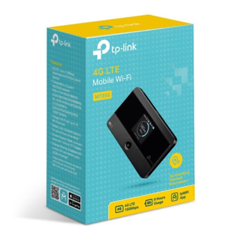 TP-Link M7350 4G LTE WiFi, Portable Travel Wi-Fi, SD Card Slot, Unlocked Mobile Wi-Fi Hotspot, 8 Hours Long Lasting Battery
