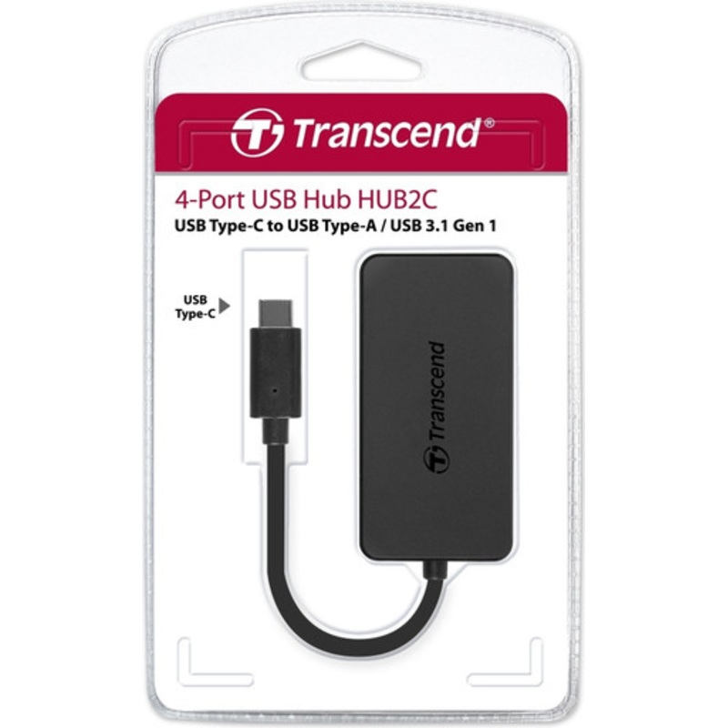 TRANSCEND 4 PORT HUB USB 3.1 GEN 1 TYPE C | TSHUB2C