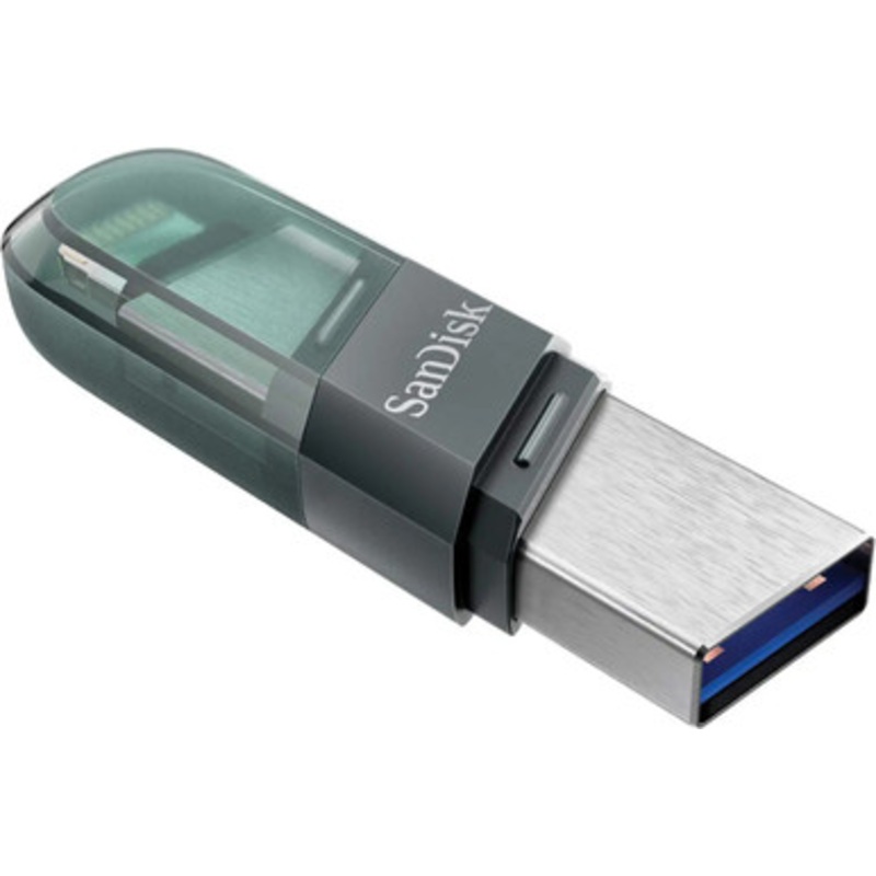 SanDisk iXpand Flash Drive Flip 64GB  Dual Connector (Lightning & USB 3.1), High-Speed Data Transfer, Automatic Backup for iPhone, iPad & Computers, Flip-Cap Protection, Password Security | Model: SDIX90N-064G-GN6N