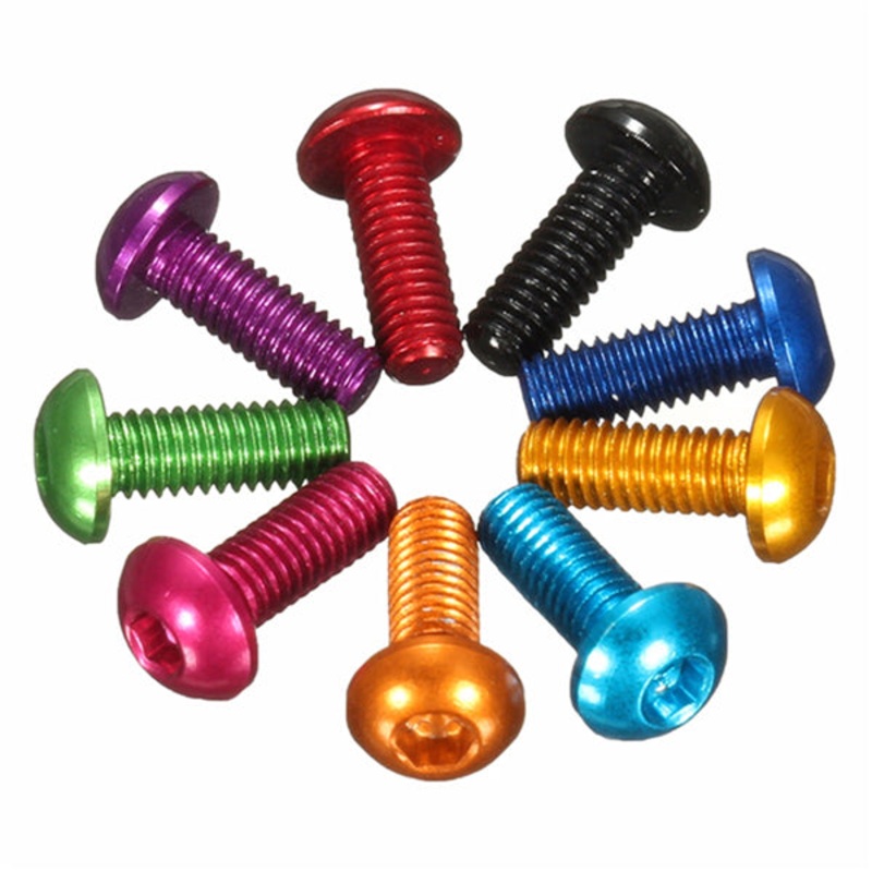 Suleve M3AH5 10Pcs M36mm Hex Socket Screws Round Head Cap Screws 7075 Aluminum Alloy