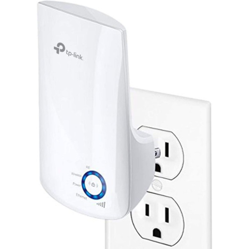 TP-Link WA850RE 300Mbps Wireless Range Extender  Wall-Plug, Signal Booster, Ethernet Port, Universal Compatibility, Easy Setup