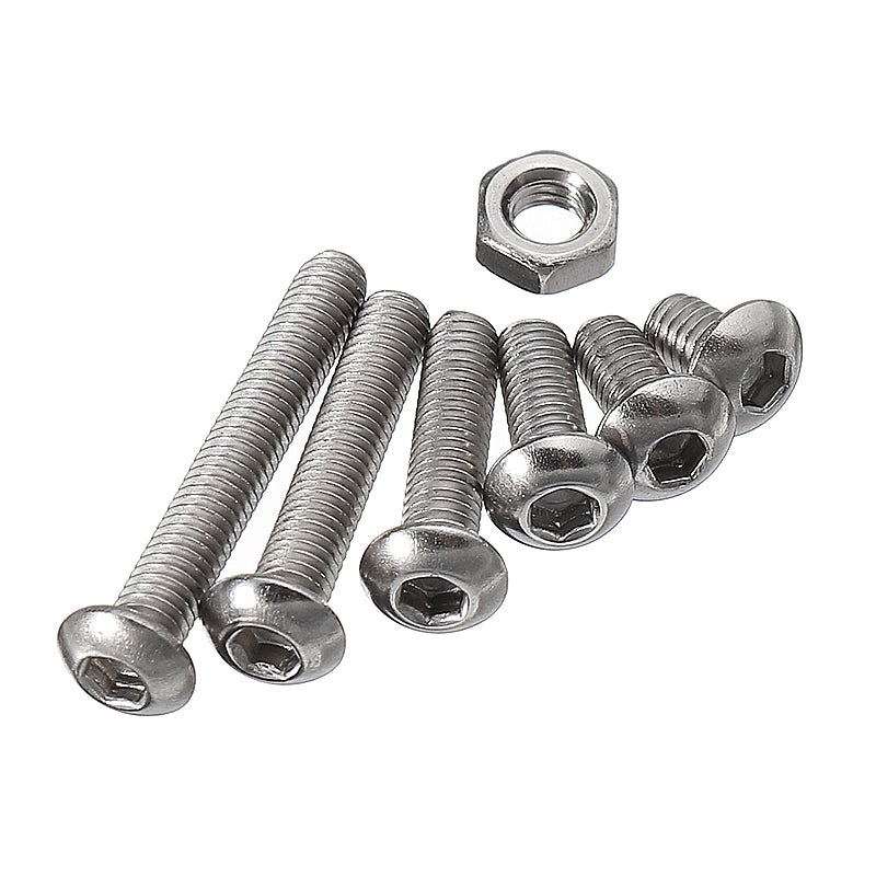 Suleve M3SH3 M3 Stainless Steel Hex Socket Button Head Cap Screws Bolts Nuts Assortment 230pcs