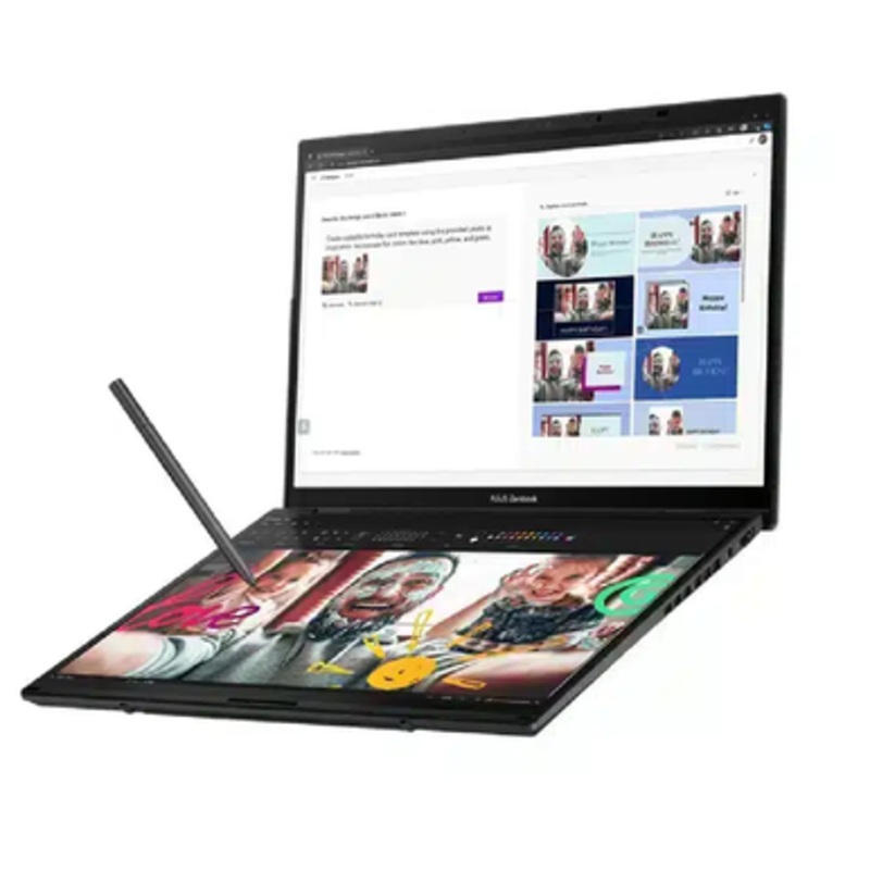 Asus ZenBook Pro DUO AI 2×14 Touchscreens – Intel Core Ultra 9 285H – RAM 32GB – 1TB NVME – Intel Arc – Windows 11 | UX8406CA-PS99T