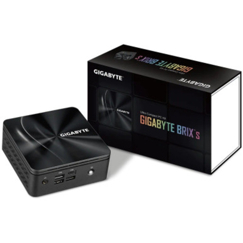 Gigabyte Brix S – AMD RYZEN R7-4800U – 2 x SO-DIMM DDR4 slots 3200MHz Max. 64GB – 1 x NVMe.2 SSD (2280) slot – AMD Radeon GPU | GB-BRR7H-4800-BW
