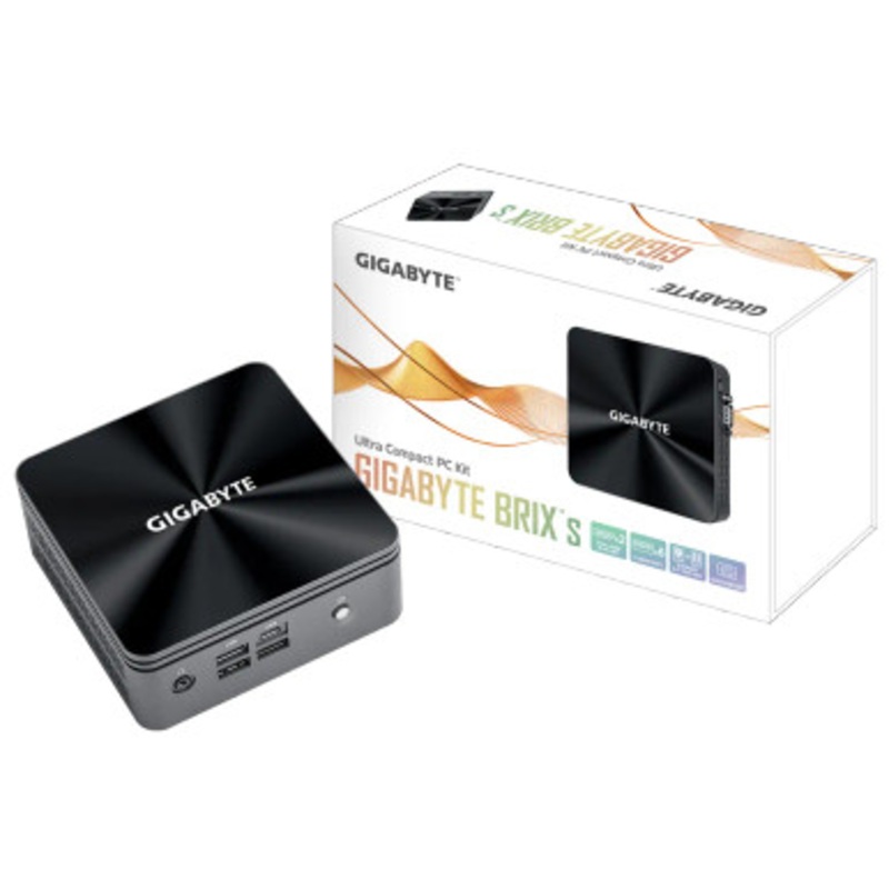 Gigabyte Brix S – Intel Core i3-10110U – Dual SO-DIMM DDR4 supports up to 2666MHz, 64GB – 1x M.2 SSD (2280) and 2.5 SATA HDD/SSD | GB-BRI3H-10110