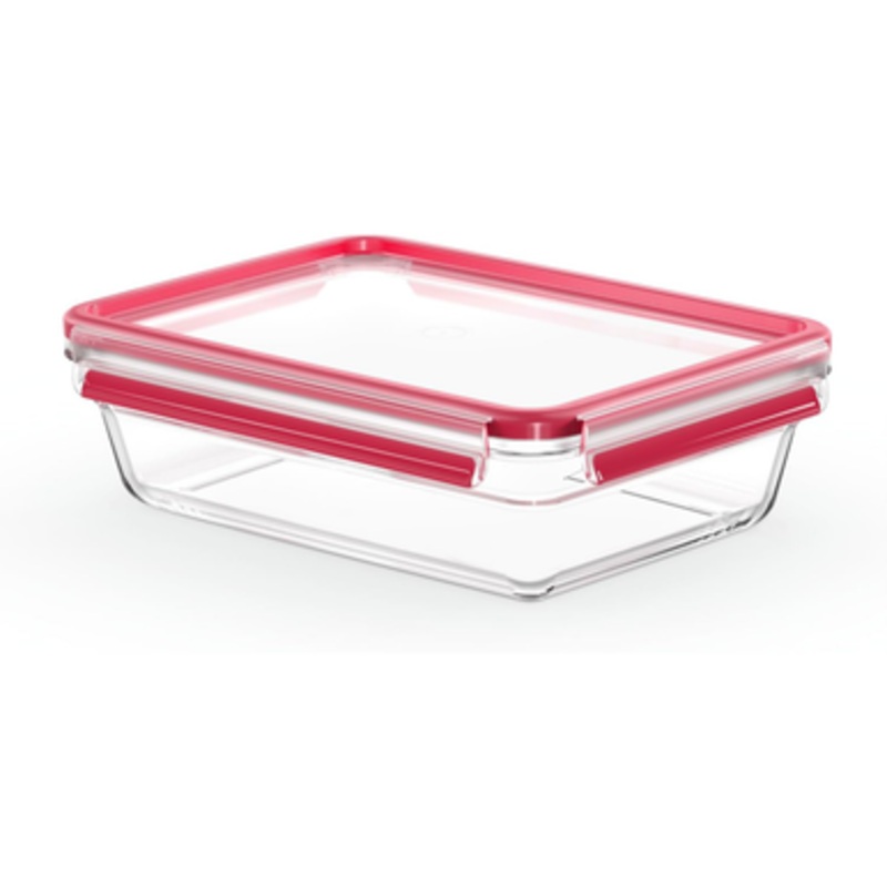 Tefal Masterseal Fresh Glass, Rectangular Food Container 2 L, Food Storage, Stackable, Oven and Freezer Compatible | N1041110