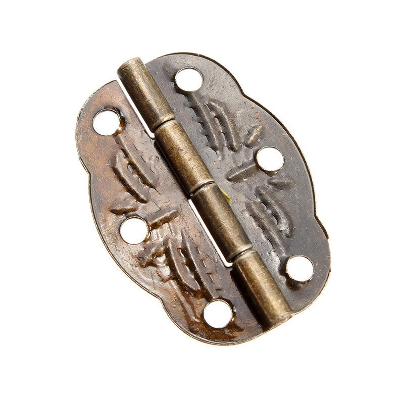 10Pcs 30mmx22mm Antique Bronze Door Butt Hinges Cabinet Gate Closet Butt Hinges With Screws