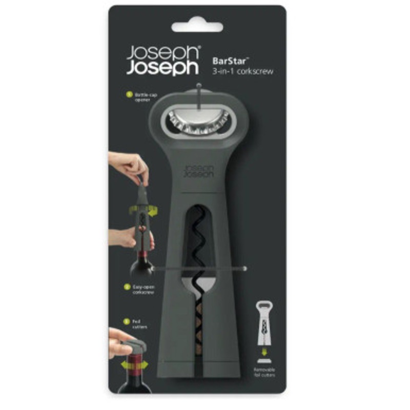 Joseph Joseph BarStar 3-in-1 Grey Corkscrew | 20173