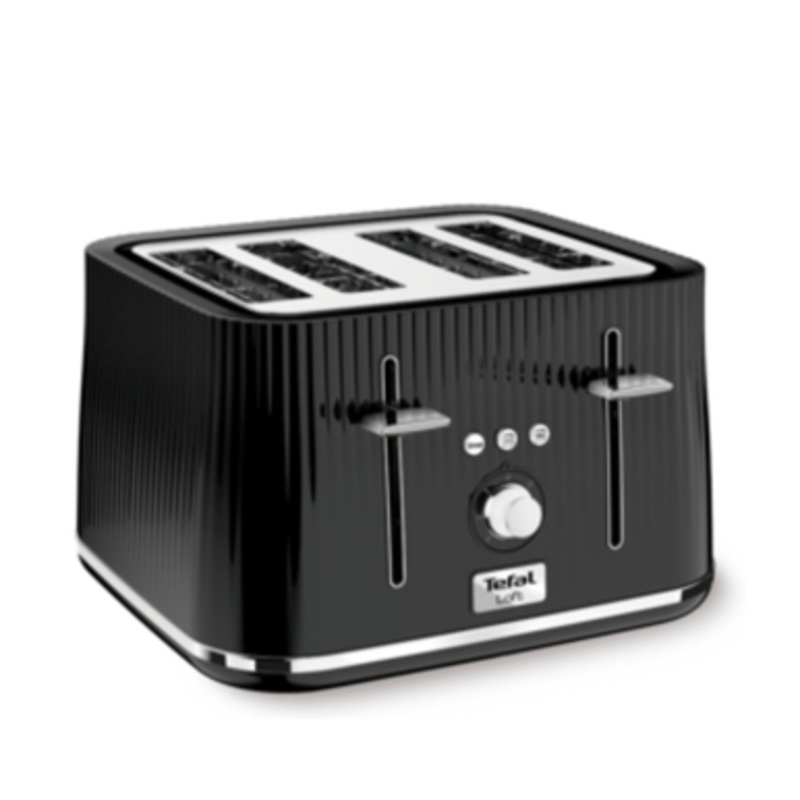 Tefal 1700 W Loft Toaster 4 Slots, Black & SS | TT760840