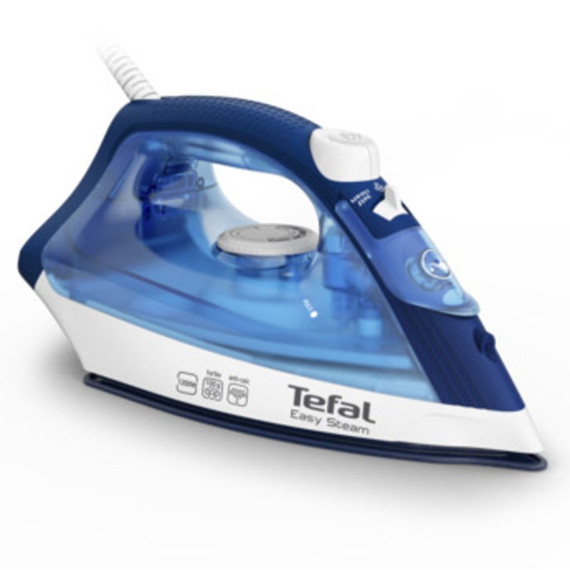 Tefal Easy Steam Iron – 1200w Non Stick Soleplate, Blue/White   | FV1941M0