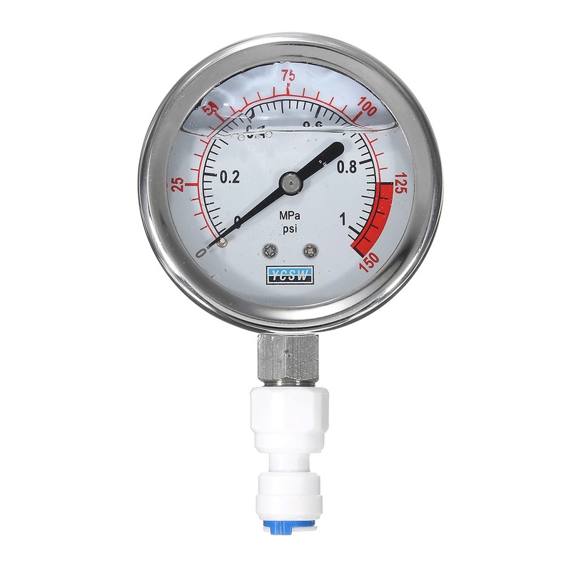 0-1MPa 0-150Psi Oil Filled Water Hydraulic Pressure Gauge Dial Meter Tool G1/2