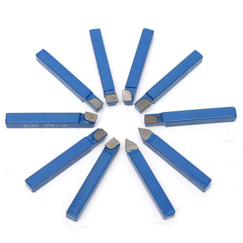 10pcs 50mmx6mmx6mm C6 Grade Carbide Tip Tipped Cutter Tool Bits For CNC Lathes