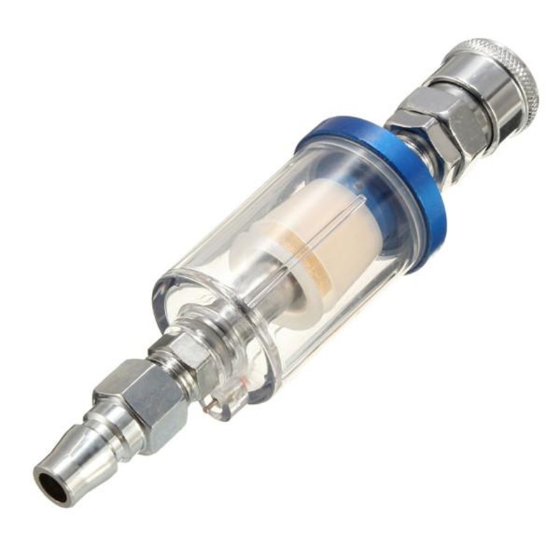1/4 Inch BSP Mini Air Filter Moisture Water Air Line Filter Clear Trap For Paint Spray Gun