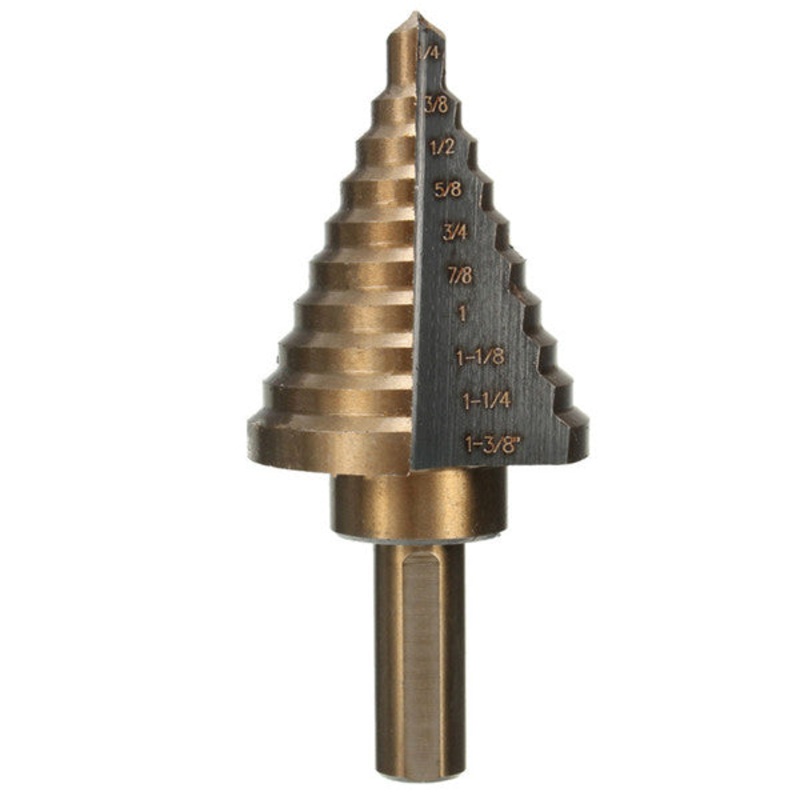 1/4 to 1-3/8 Inch Step Drill Bit 9mm Round Shank Pagoda Drill/Ladder Drill