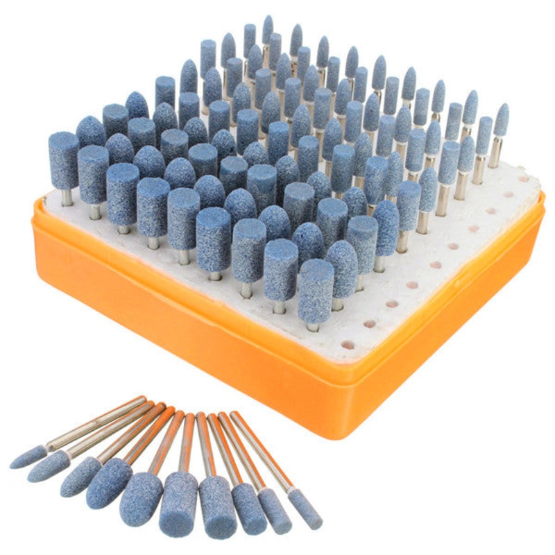100pcs Universal Rotary Assorted Abrasive Stone Accessory Tool Kit For Dremel