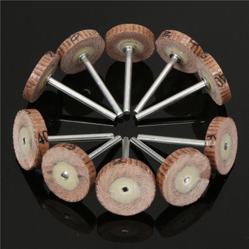 10pcs 20mm 240 Grit Sanding Sandpaper Flap Wheel Set for Rotary Tools